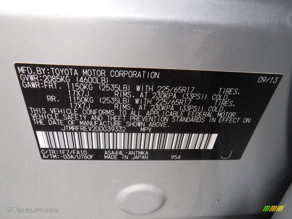 2013 RAV4 XLE AWD - Classic Silver Metallic / Ash photo #28