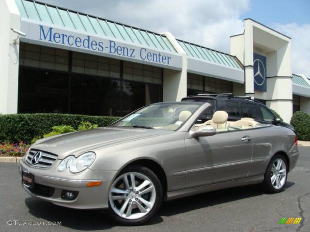 2007 CLK 350 Cabriolet - Pewter Metallic / Stone photo #1