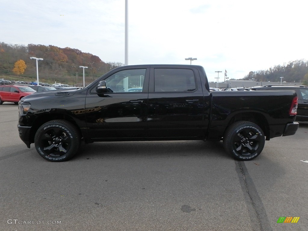 2019 1500 Big Horn Crew Cab 4x4 - Diamond Black Crystal Pearl / Black photo #2