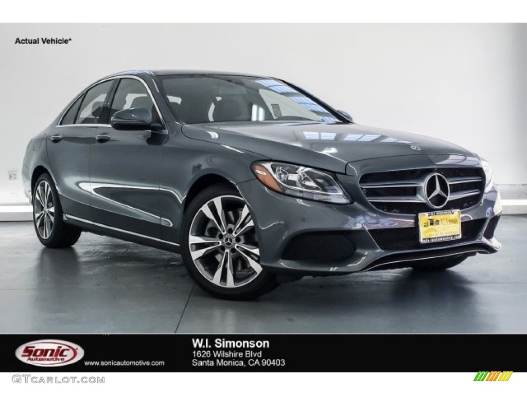 2018 C 300 Sedan - Selenite Grey Metallic / Black photo #1