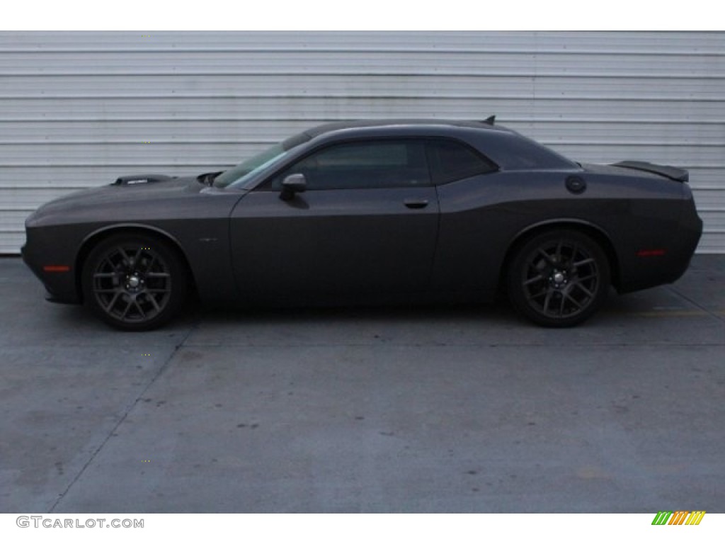 2016 Challenger R/T Plus - Granite Crystal Metallic / Black/Ruby Red photo #8