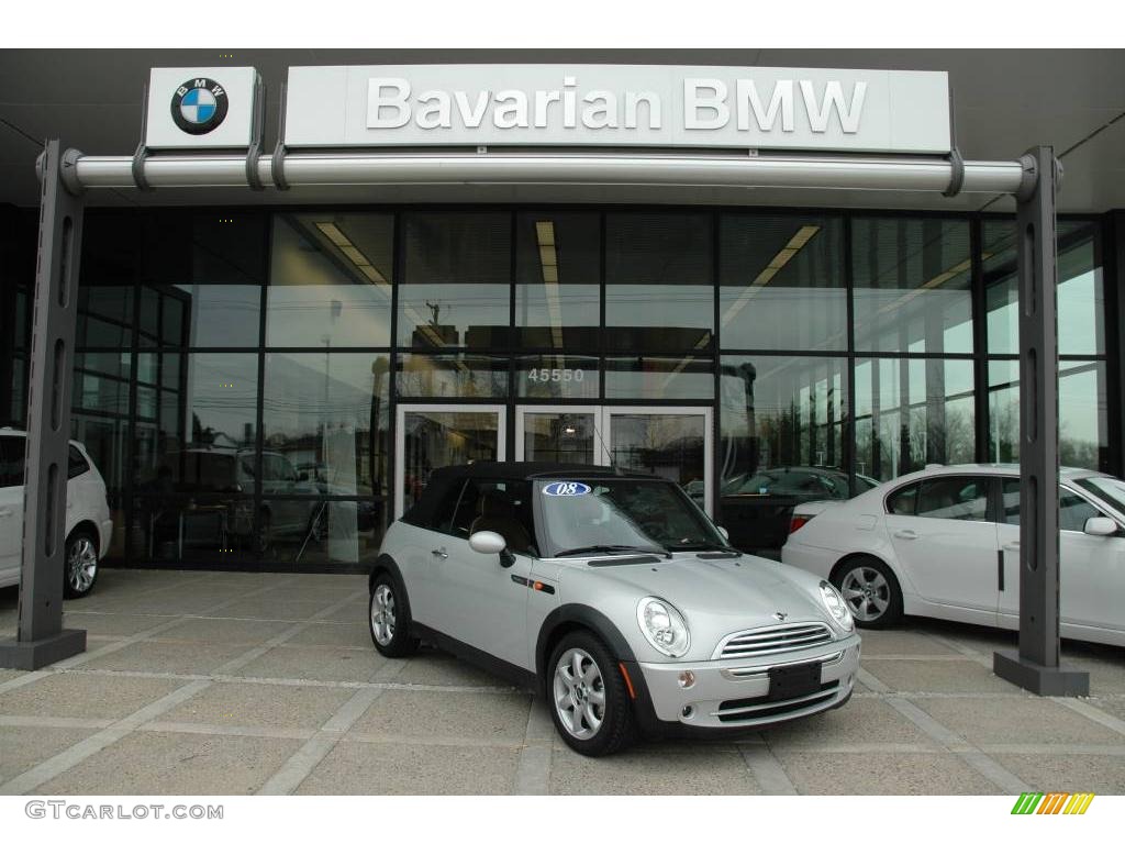 2008 Cooper Convertible Sidewalk Edition - White Silver Metallic / Malt Brown English Leather photo #2