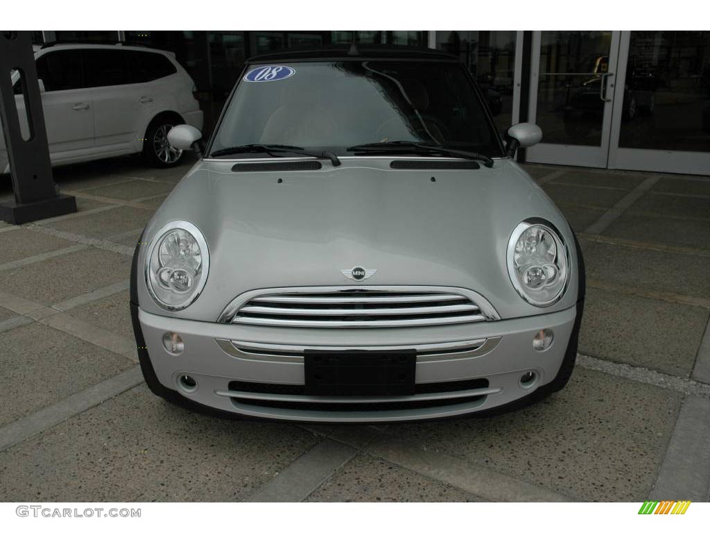2008 Cooper Convertible Sidewalk Edition - White Silver Metallic / Malt Brown English Leather photo #3