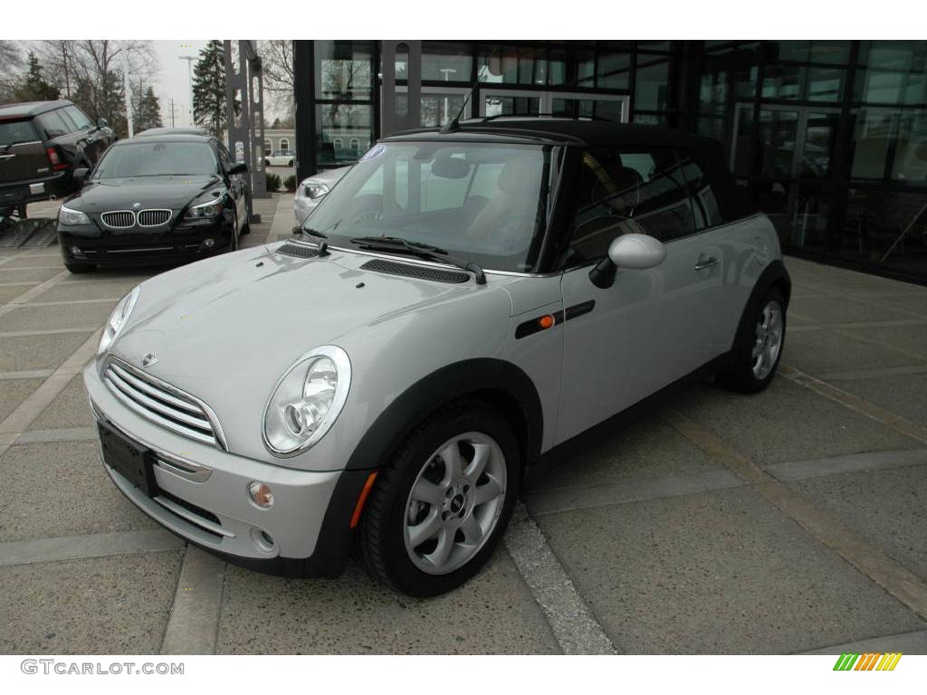 2008 Cooper Convertible Sidewalk Edition - White Silver Metallic / Malt Brown English Leather photo #4