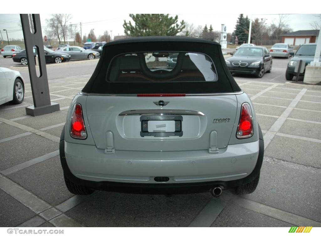 2008 Cooper Convertible Sidewalk Edition - White Silver Metallic / Malt Brown English Leather photo #7