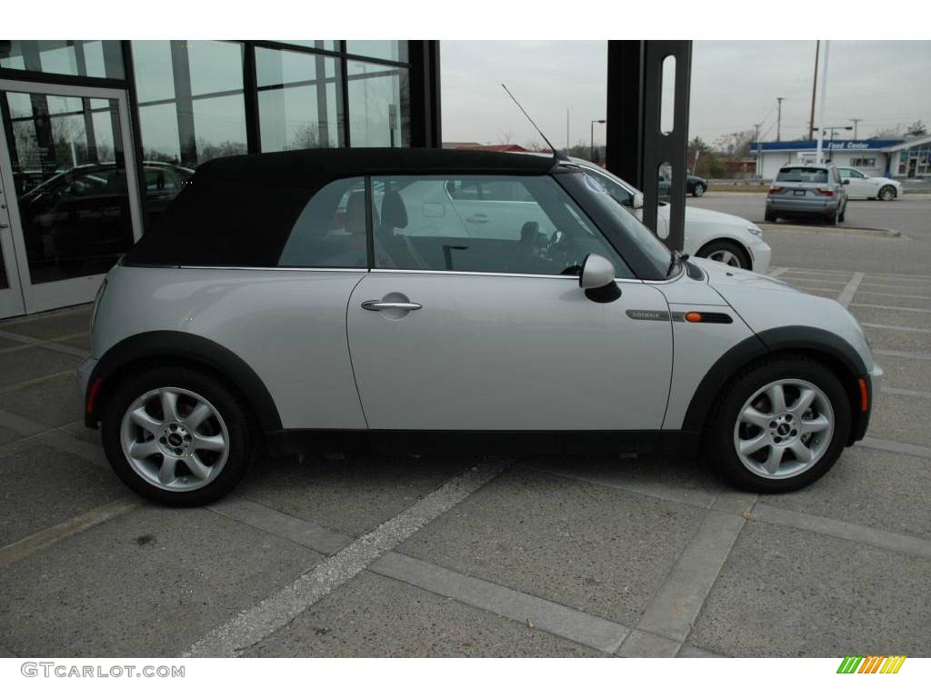2008 Cooper Convertible Sidewalk Edition - White Silver Metallic / Malt Brown English Leather photo #9