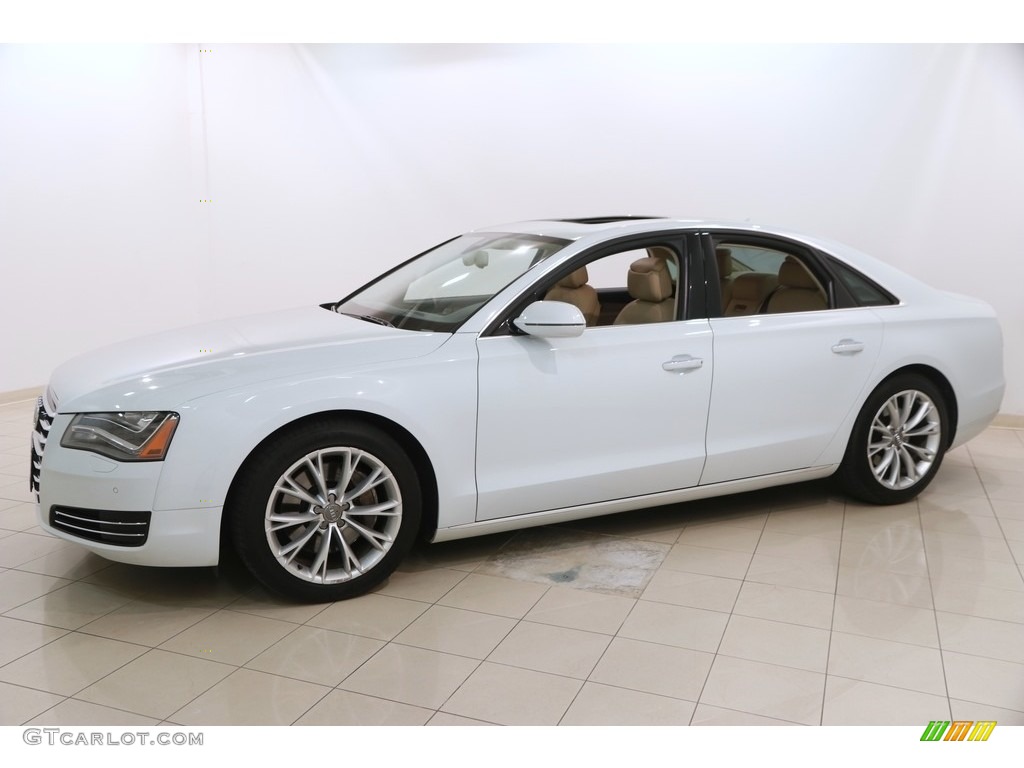 2013 A8 3.0T quattro - Ibis White / Velvet Beige photo #3