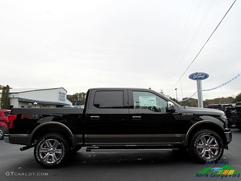 2018 F150 Lariat SuperCrew 4x4 - Shadow Black / Light Camel photo #6