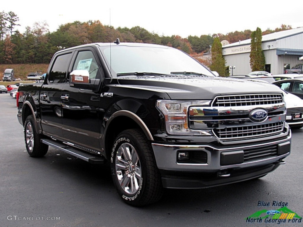 2018 F150 Lariat SuperCrew 4x4 - Shadow Black / Light Camel photo #7