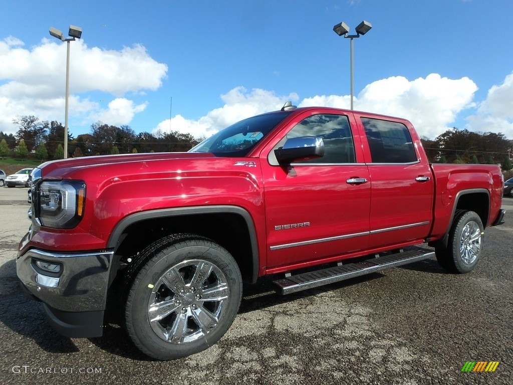 2018 Sierra 1500 SLT Crew Cab 4WD - Red Quartz Tintcoat / Cocoa/­Dune photo #1