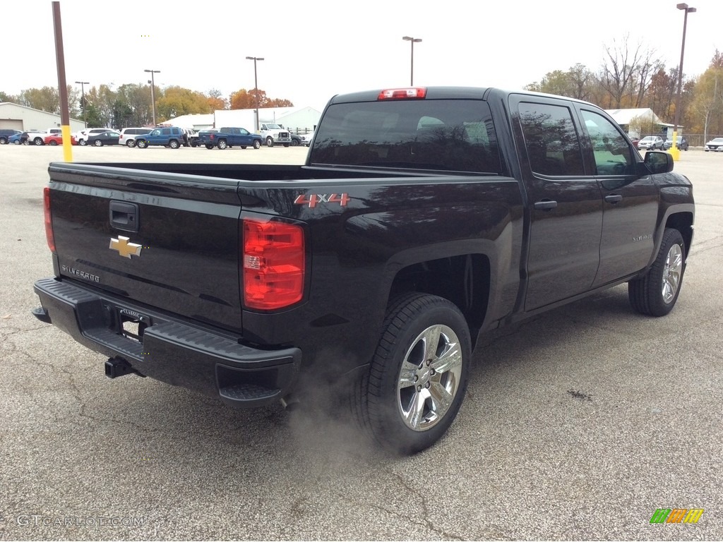 2018 Silverado 1500 Custom Crew Cab 4x4 - Black / Dark Ash/Jet Black photo #6