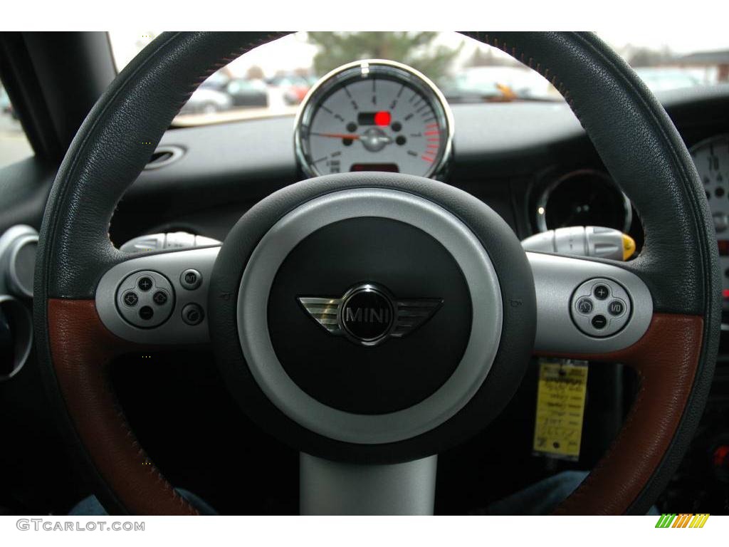 2008 Cooper Convertible Sidewalk Edition - White Silver Metallic / Malt Brown English Leather photo #17