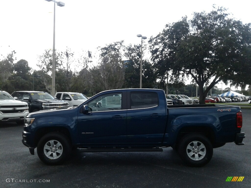 2019 Colorado WT Crew Cab 4x4 - Pacific Blue Metallic / Jet Black/Dark Ash photo #2