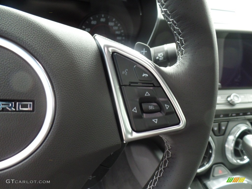 2018 Chevrolet Camaro SS Coupe Jet Black Steering Wheel Photo #130359644