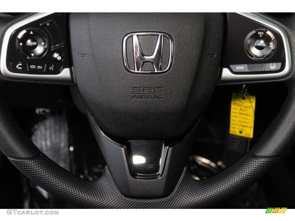 2019 Honda Civic LX Sedan Black Steering Wheel Photo #130359860
