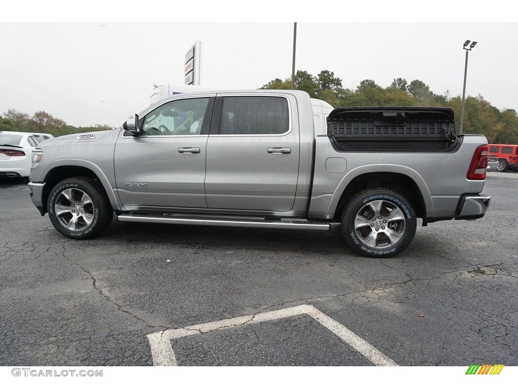 2019 1500 Laramie Crew Cab - Billett Silver Metallic / Mountain Brown/Light Frost Beige photo #12