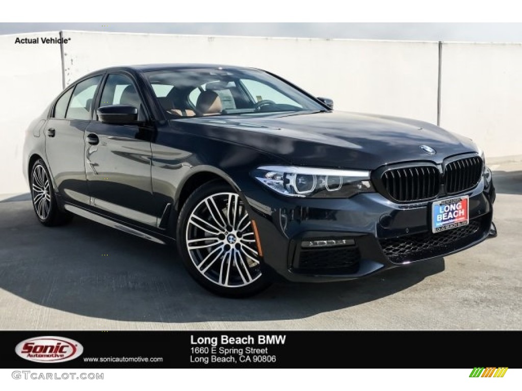 2019 5 Series 530i Sedan - Carbon Black Metallic / Cognac photo #1