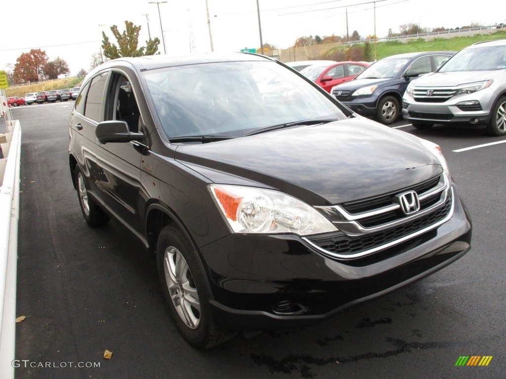 2010 CR-V EX AWD - Crystal Black Pearl / Black photo #7