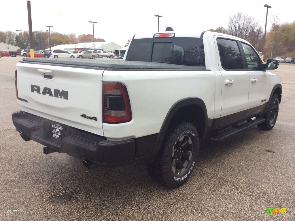 2019 1500 Rebel Crew Cab 4x4 - Bright White / Black/Red photo #7