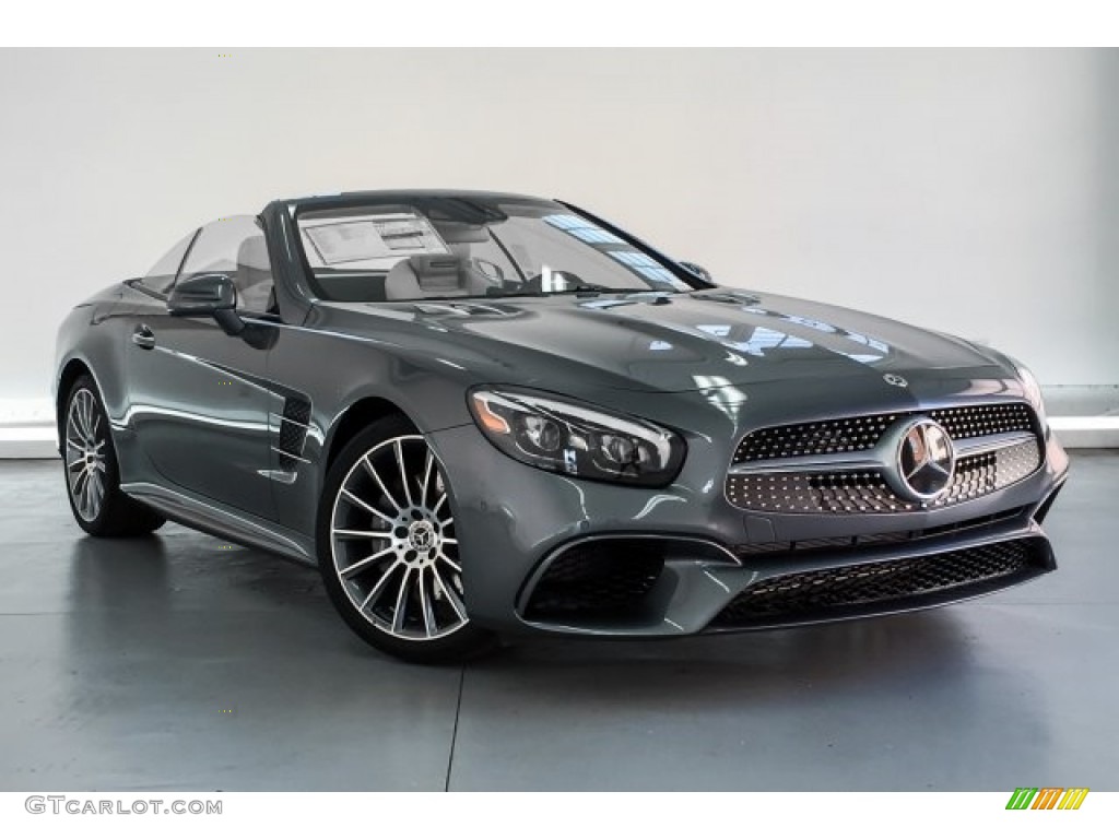 Selenite Grey Metallic 2019 Mercedes-Benz SL 550 Roadster Exterior Photo #130370481