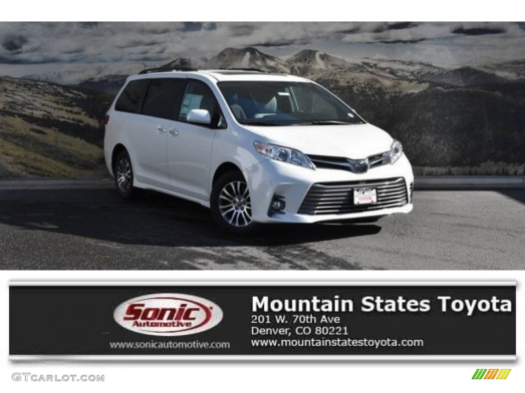 Blizzard Pearl White Toyota Sienna