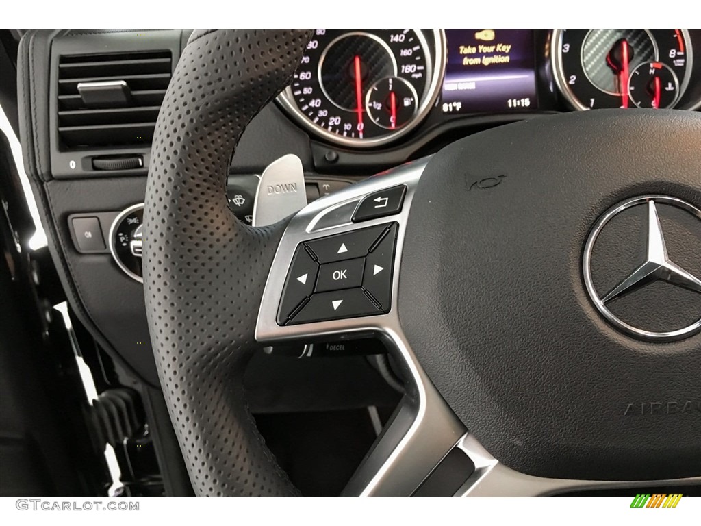 2018 Mercedes-Benz G 63 AMG designo Mystic Red Steering Wheel Photo #130372821