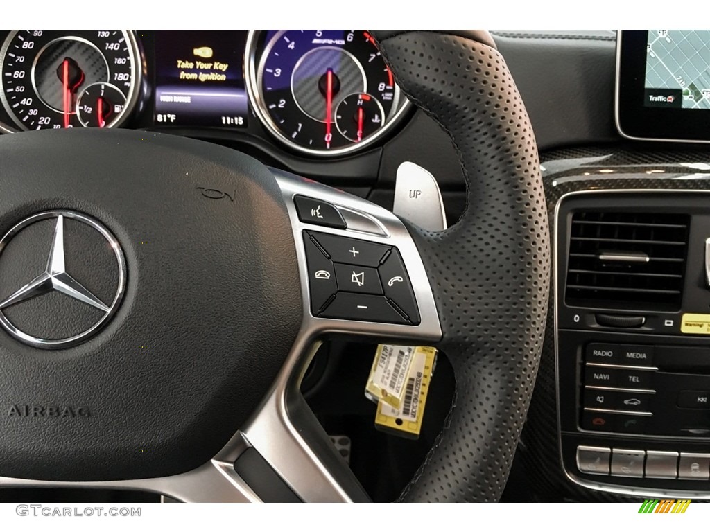 2018 Mercedes-Benz G 63 AMG designo Mystic Red Steering Wheel Photo #130372845