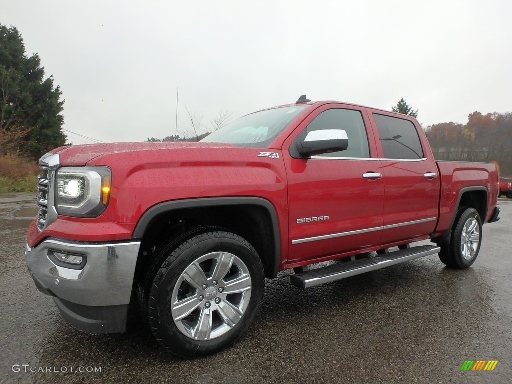 2018 Sierra 1500 SLT Crew Cab 4WD - Red Quartz Tintcoat / Cocoa/­Dune photo #1