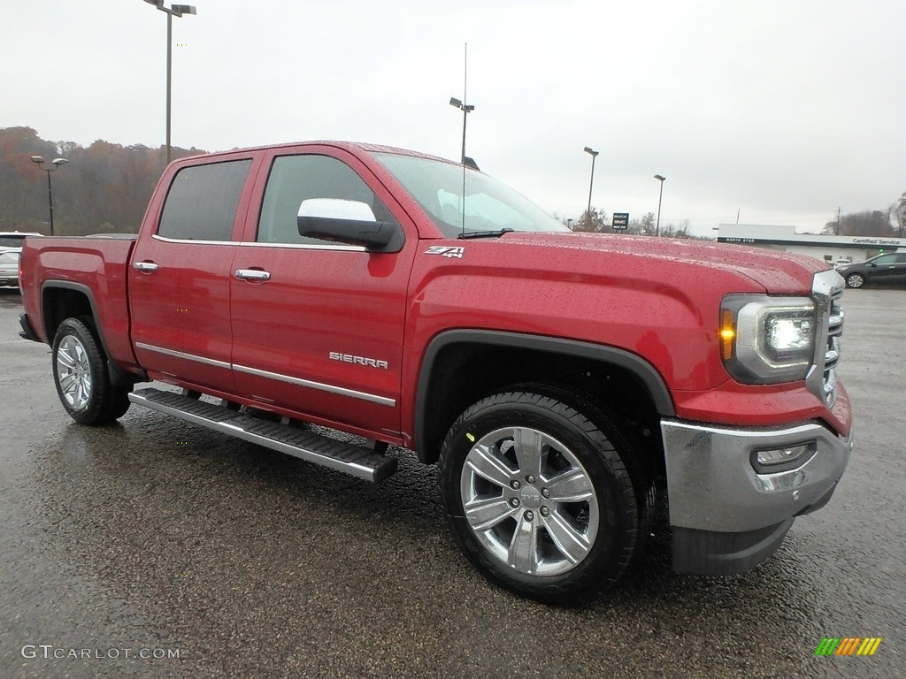 2018 Sierra 1500 SLT Crew Cab 4WD - Red Quartz Tintcoat / Cocoa/­Dune photo #3