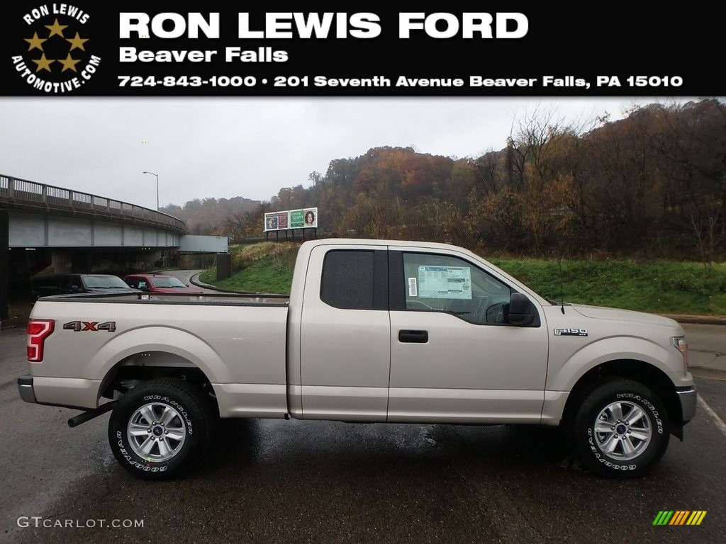 2018 F150 XLT SuperCab 4x4 - White Gold / Light Camel photo #1
