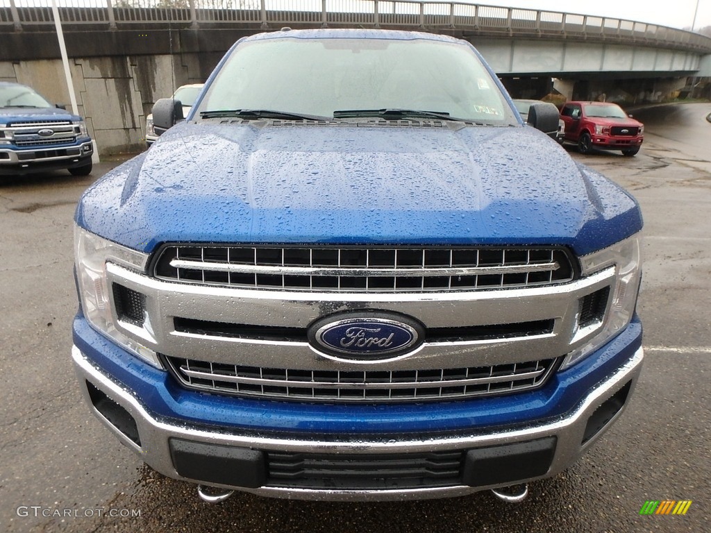 2018 F150 XLT SuperCrew 4x4 - Lightning Blue / Earth Gray photo #7