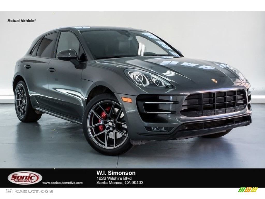 2015 Macan Turbo - Agate Grey Metallic / Black photo #1