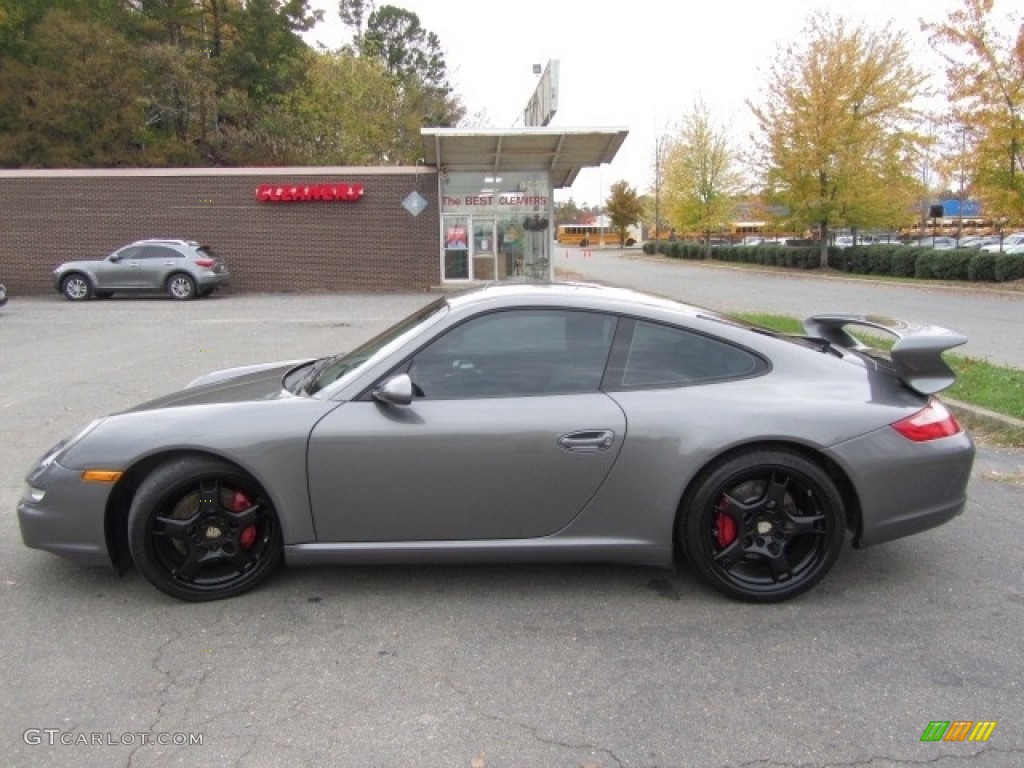 2008 911 Carrera S Coupe - Meteor Grey Metallic / Black photo #4