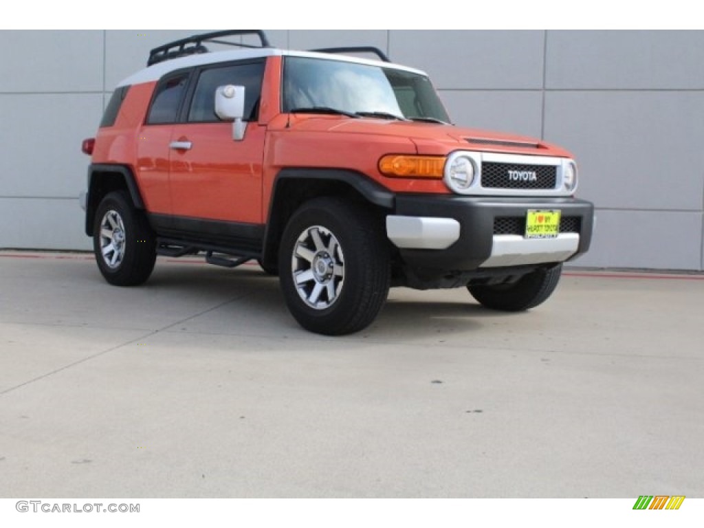2014 FJ Cruiser 4WD - Magma Orange / Dark Charcoal photo #2