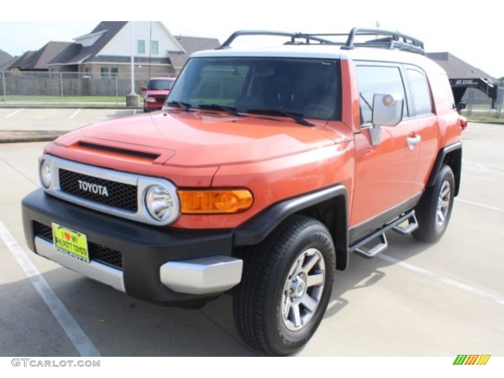 2014 FJ Cruiser 4WD - Magma Orange / Dark Charcoal photo #4