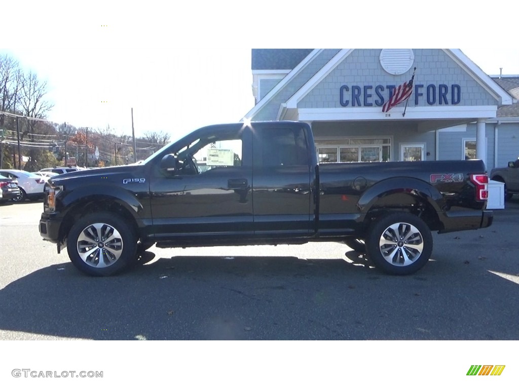 2018 F150 XL SuperCab 4x4 - Shadow Black / Earth Gray photo #4