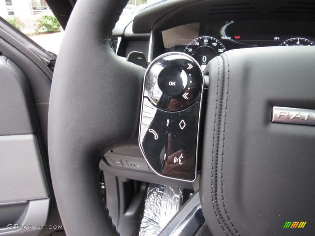 2019 Land Rover Range Rover Supercharged Ebony/Ebony Steering Wheel Photo #130388003