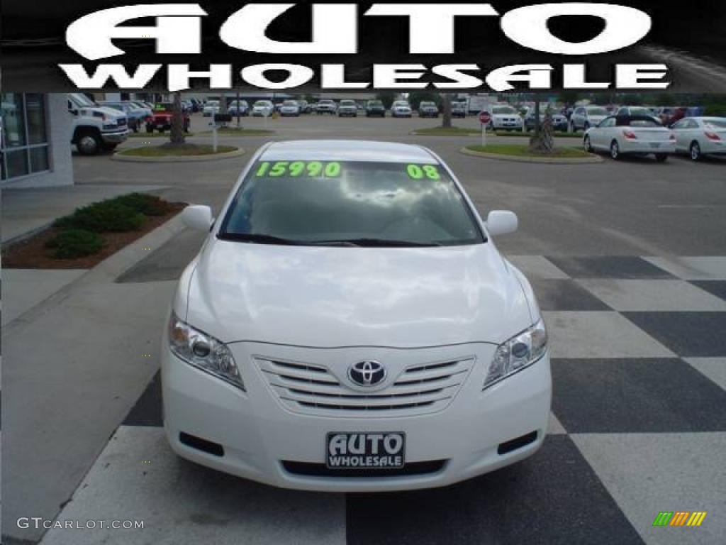 2008 Camry CE - Super White / Ash photo #2