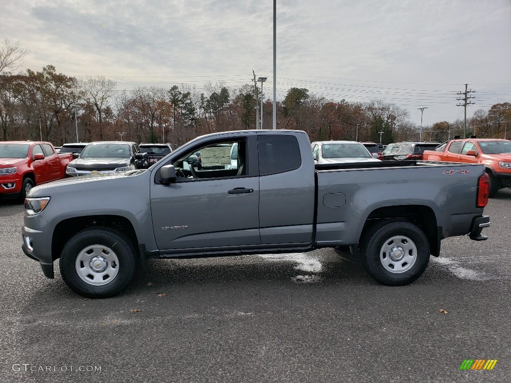 Satin Steel Metallic 2019 Chevrolet Colorado WT Extended Cab 4x4 Exterior Photo #130396232