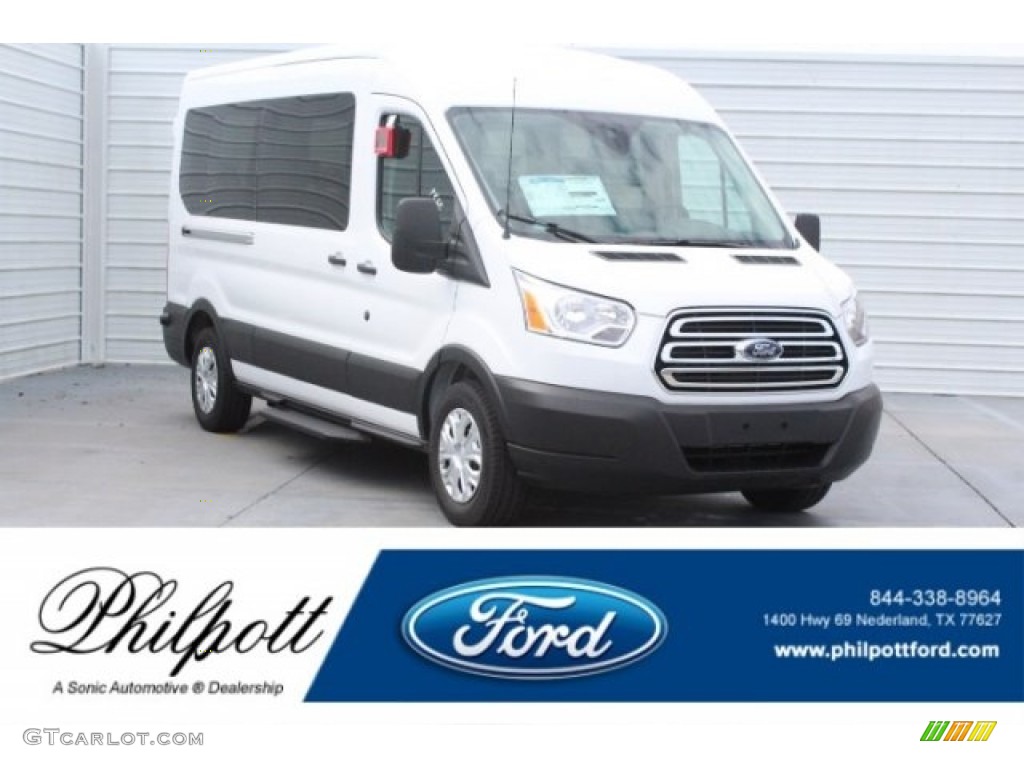 2019 Transit Passenger Wagon XLT 350 MR Long - Oxford White / Charcoal black photo #1