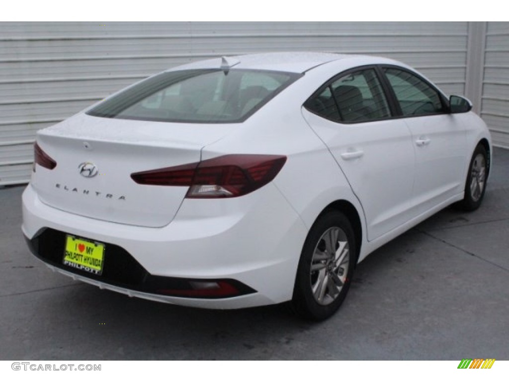 2019 Elantra SEL - Quartz White Pearl / Beige photo #9