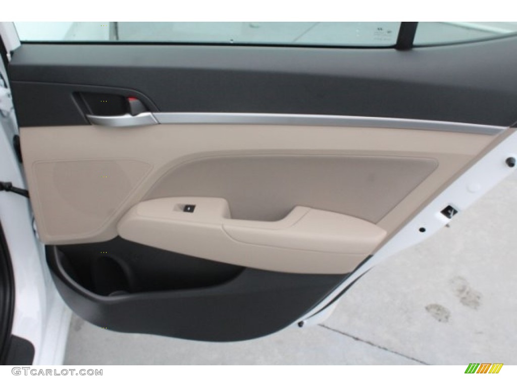 2019 Elantra SEL - Quartz White Pearl / Beige photo #27