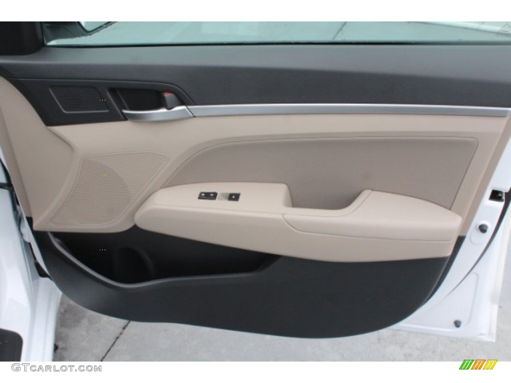 2019 Elantra SEL - Quartz White Pearl / Beige photo #29