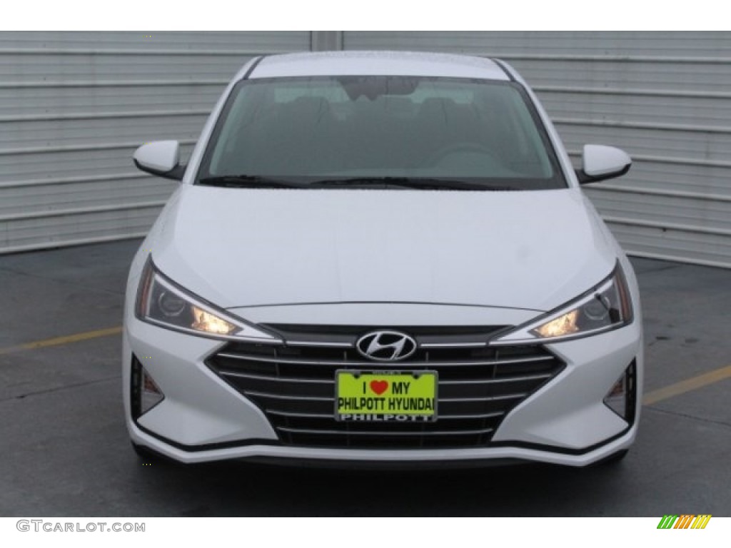 2019 Elantra SEL - Quartz White Pearl / Black photo #2