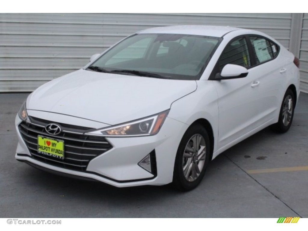 2019 Elantra SEL - Quartz White Pearl / Black photo #3