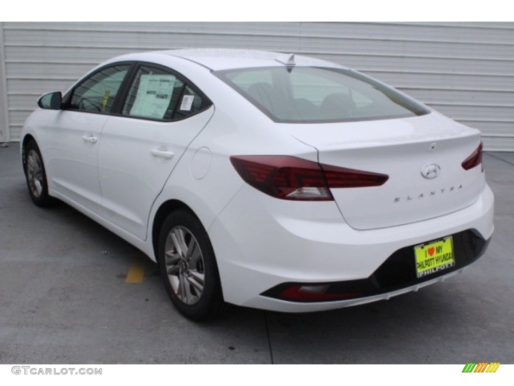 2019 Elantra SEL - Quartz White Pearl / Black photo #7