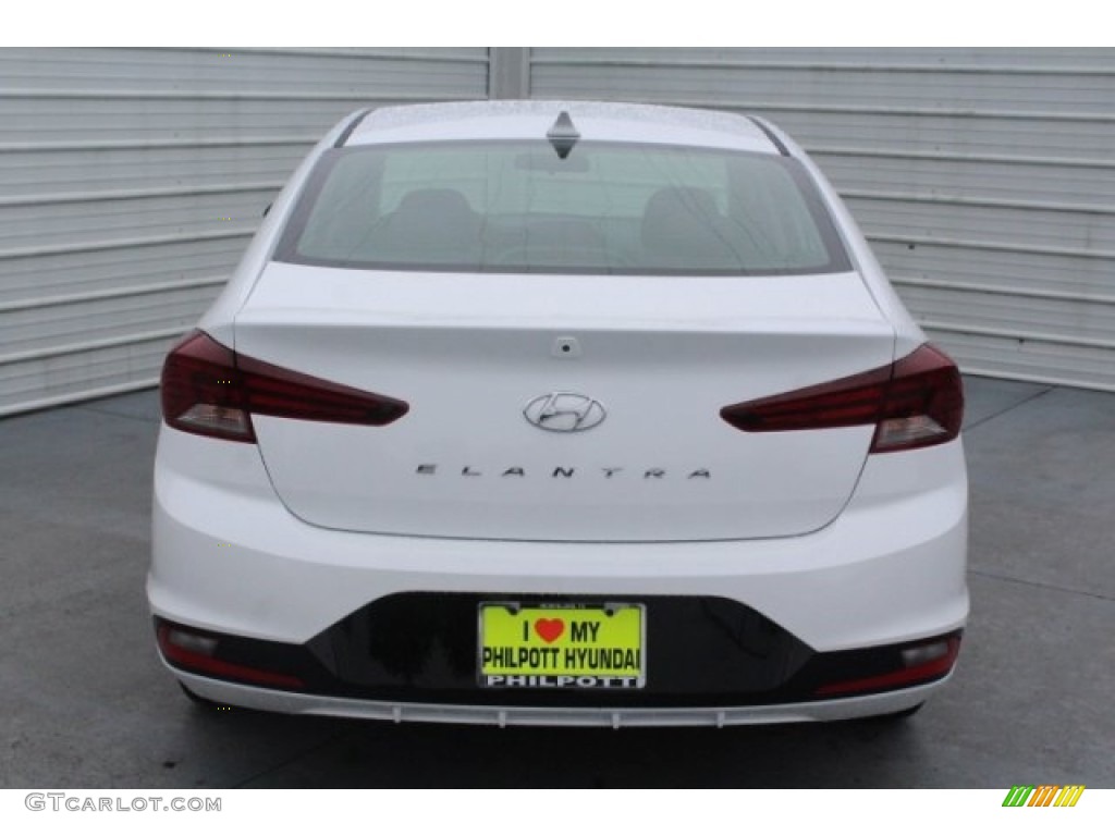 2019 Elantra SEL - Quartz White Pearl / Black photo #8