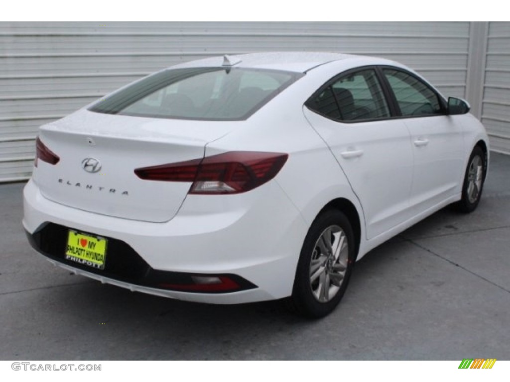 2019 Elantra SEL - Quartz White Pearl / Black photo #9