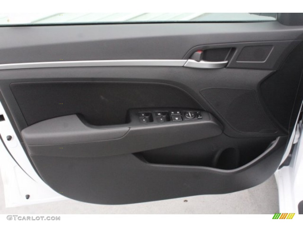 2019 Elantra SEL - Quartz White Pearl / Black photo #12