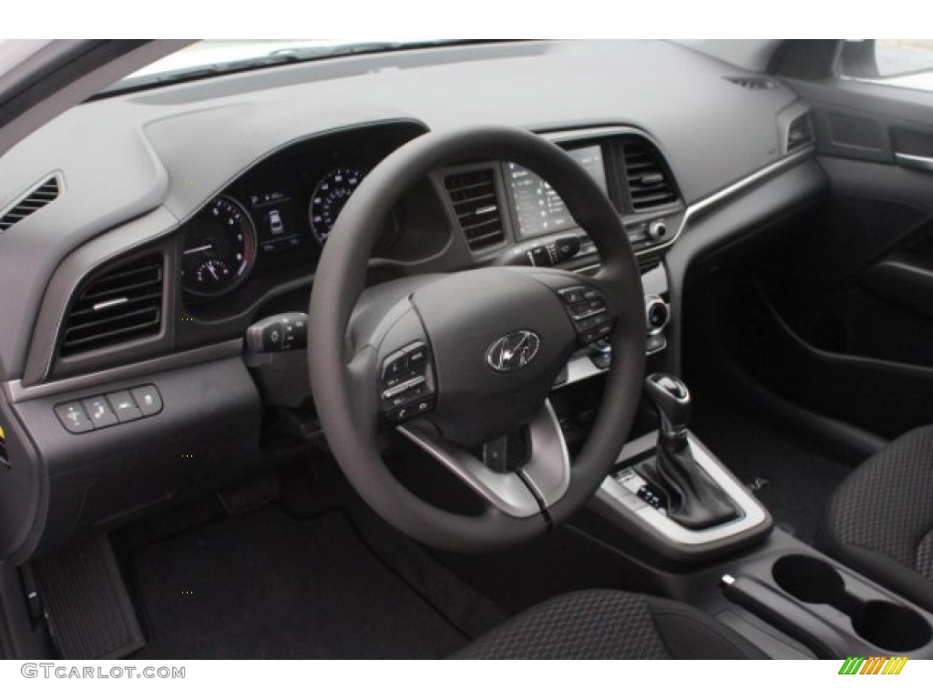 2019 Elantra SEL - Quartz White Pearl / Black photo #13